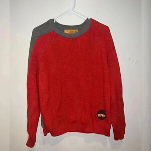 Tyakasha RARE Red and Grey Pullover Sweater